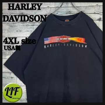 할리데이비슨 USA제 프린트 로고 티셔츠 블랙 4XL 3978