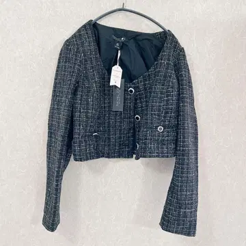RACHEL ZOE 블랙 트위드 자켓