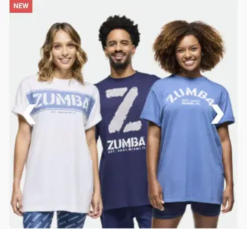 미개봉 ZUMBA 3장 티셔츠 네이비 JWI 완판템