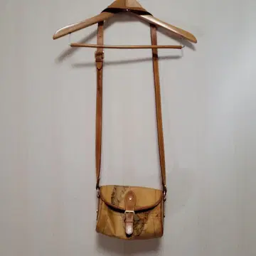 플리마켓 클라세 지도 패턴 가죽 숄더백