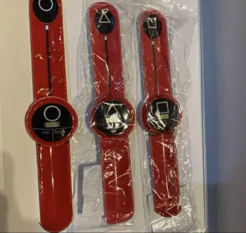 빨간색 밴딩 세트 오징어 게임 서바이벌 워치 손목시계 디지털 완구