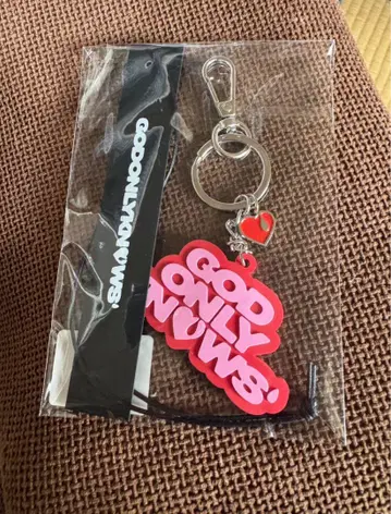 GOD ONLY KNOWS LOGO KEY RING 레드