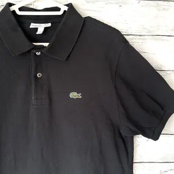LACOSTE 라코스테 피케 셔츠 L1212 로고 반팔 블랙 사이즈 5