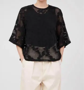 CLANE BULGED FLOWER JACQUARD TOPS