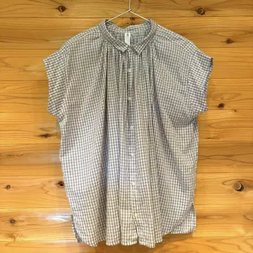 SO 에스오 깅엄 체크 개더 셔츠