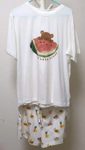 gelato pique 후르츠 패턴 룸웨어 세트 새상품