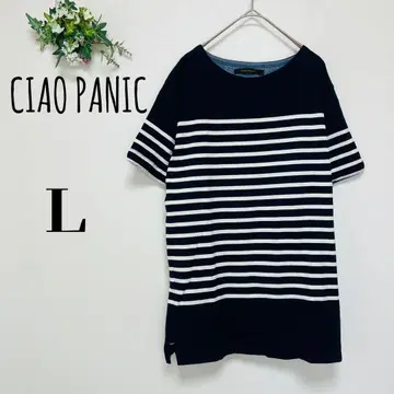 CIAO PANIC 차오패닉 여성용 (L) 보더 티셔츠 반팔