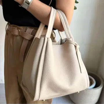 DOUDOU 두두 미니 숄더백이 있는 소프트 가죽 느낌의 미니 백 화이트