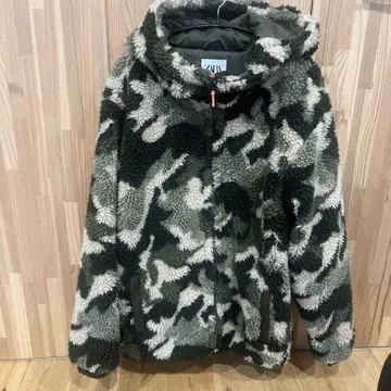 자라 카모 패턴 플리스 자켓 XL
