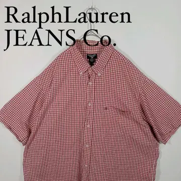 Ralph Lauren JEANS Co. 반팔 체크 버튼 다운 셔츠