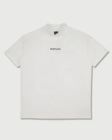 RUFFLOG R&R LOGO MOCK NECK SHIRTS 화이트