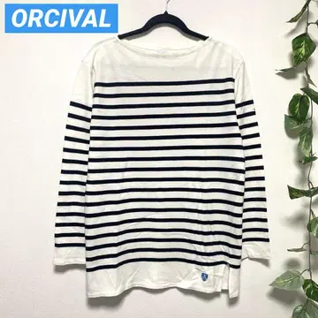 오르치발 ORCIVAL 보더 컷 티셔츠 보트넥 프랑스제 여름