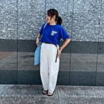 커비 팬츠 화이트