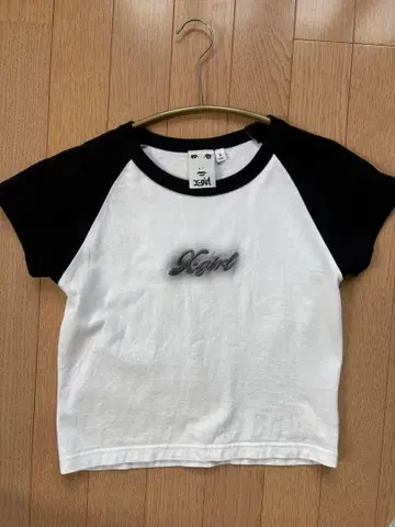 X-girl SPRAY PRINT & EMBROIDERY 래글런 미니 T