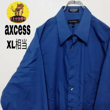 usa 구제 의류 axcess 긴팔 버튼 셔츠 XL 상당 블루