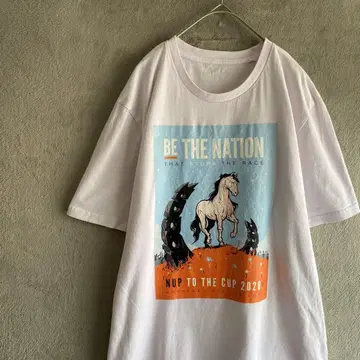 BE THE NATION 프린트 티셔츠 오가닉 코튼