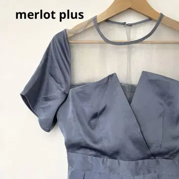 merlot plus 데콜테 시스루 드레스 원피스
