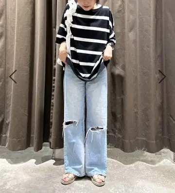 니코앤드 와이드 스트레이트 데님 미사용