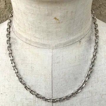 SILVER925 OVAL WIDE NECKLACE/실버/목걸이