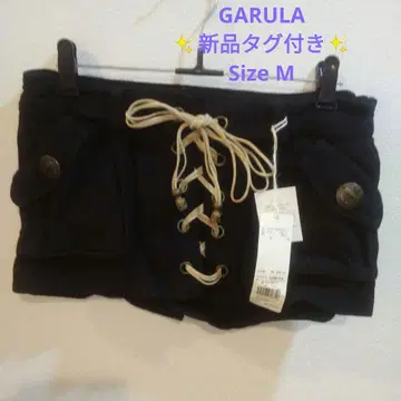 택 포함 새상품 GARULA 가루라 블랙 숏팬츠 M
