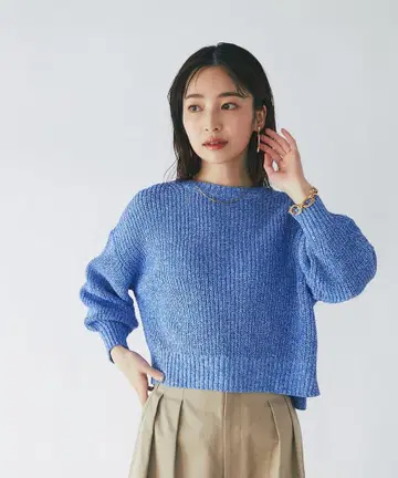 La boutique BonBon 기마부크레 크롭 니트 F