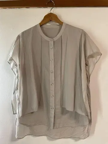 design aera 케이프 블라우스 베이지