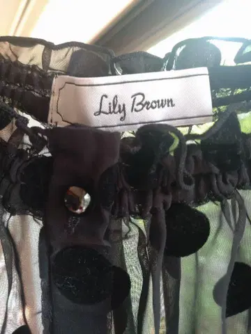 Lily Brown 시어 블라우스 (도트 무늬)