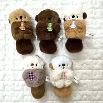 니코야마 포케 푸카푸카 랏코 봉제 인형 키링 5종 세트