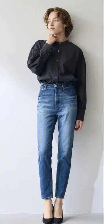 YANUK/하이 웨스트 슬림 테이퍼드 데님 팬츠 RUTH _22inch
