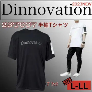 디노베이션 23T007 블랙 L-LL 반팔 로고 티셔츠