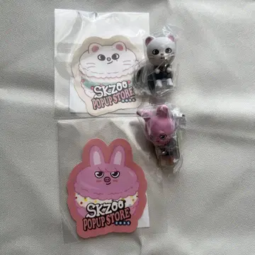 SKZOO 집어 연결 마스코트 지니 레트 돼끼 스티커 포함