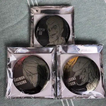 루팡 3세 불멸의 혈족 캔뱃지 루팡, 켄지, 이시카와 고에몬