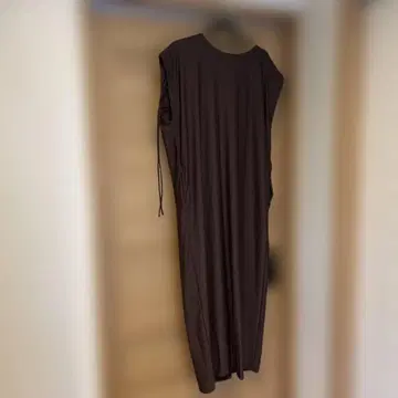 Meri 브라운 티셔츠 반팔 롱 원피스