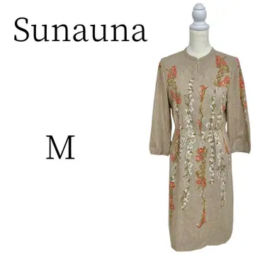 Sunauna 수나우나 베이지 롱 티셔츠 원피스 M