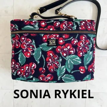 SONIARYKIEL 소니아 리키엘 체리 무늬 숄더 핸드백 블랙
