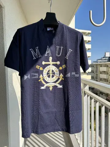 미국산 MAUI 스피릿 오브 알로하 티셔츠 M 사이즈 네이비