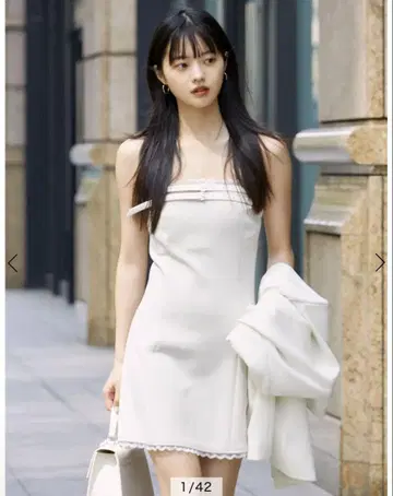 eimy istoire 레이스 레이어드 컷 미니 원피스