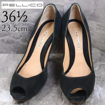 PELLICO 펠리코 23.5 펌프스 스웨이드 오픈토 블랙