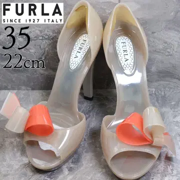 FURLA 훌라 22 러버 샌들 하이힐 리본 샌들