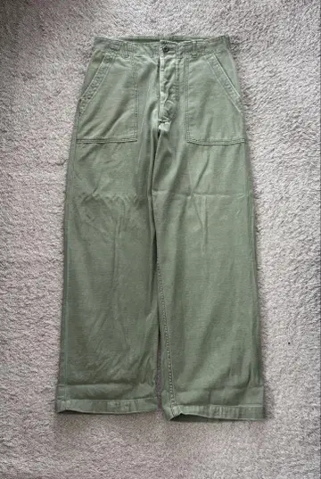 60s USARMY OG-107 베이커 팬츠 코튼 새틴