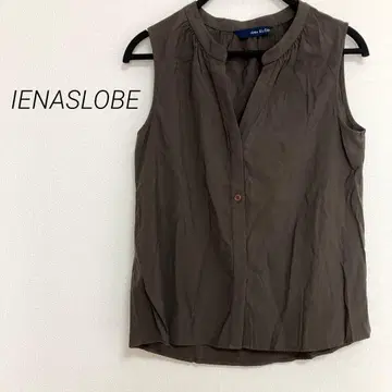 IENASLOBE 슬리브리스 셔츠 카키