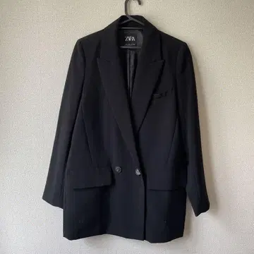 자라 블랙 더블 브레스트 테일러드 자켓
