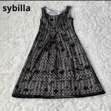 시빌라 sybilla 레이스 꽃무늬 블랙 원피스