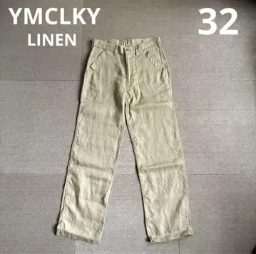 YMCLKY 린넨 베이커 팬츠 32 밀리터리 팬츠
