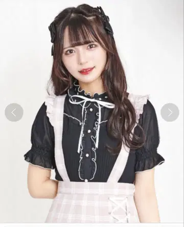 시크릿허니 SecretHoney 스탠드 프릴 골지 탑 블랙