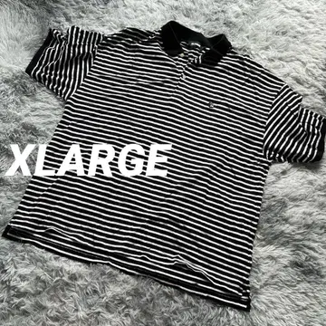 XLARGE 보더 피케 셔츠 반팔 XL 고릴라 자수
