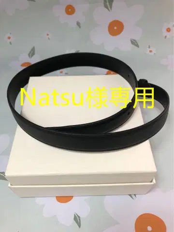 가죽 벨트 블랙 골드 금장 장식 80 (Natsu)