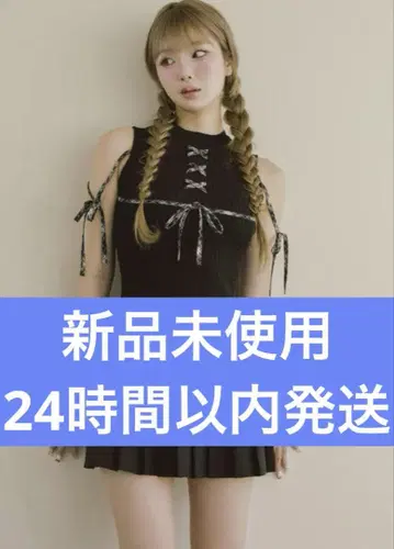 다리치 도킹 레이스업 미니 원피스