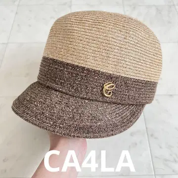 CA4LA 카시라 밀짚모자 헌팅 캡 브라운 카멜 여성용 스트로우 햇
