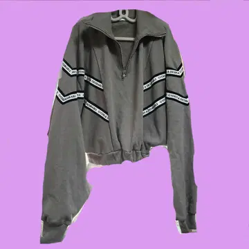 GYDA 2LINE LOGO 테이프 하프 ZIP TOPS